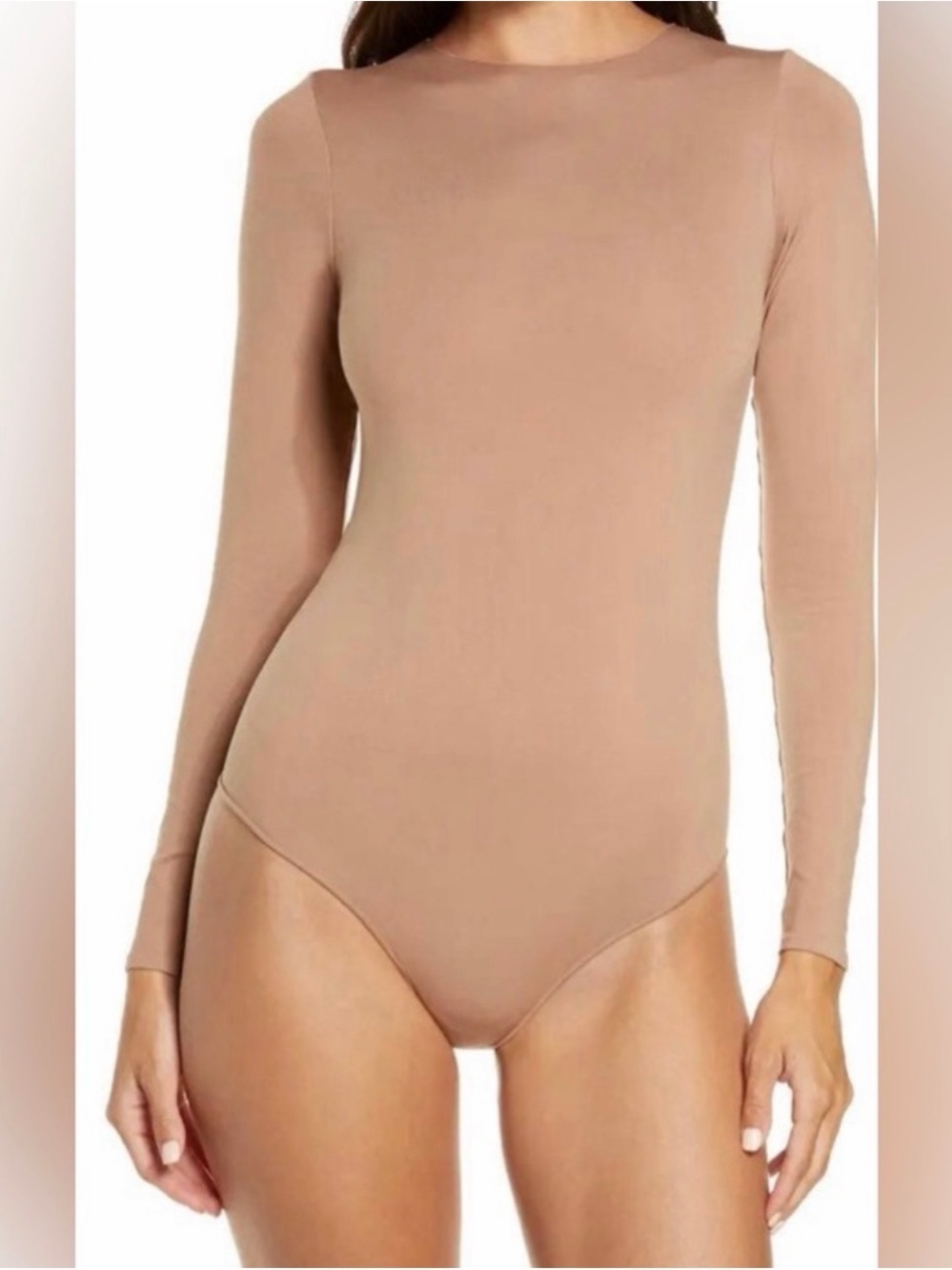 SKIMS Seamless Stretch Bodysuit in Mauve Nude